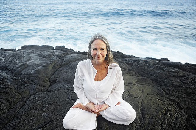 Woman on rock