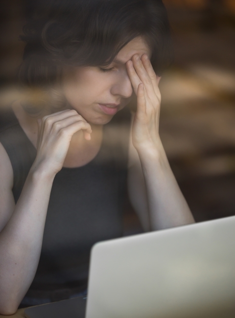 Woman with a headache
