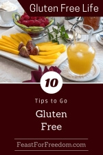 Pinterest mini image - 10 tips to go gluten free diet with a fruit breakfast
