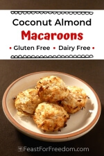 Pinterest mini image 3 - Coconut and almond cookies on a plate