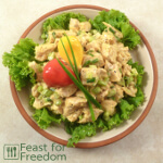 Chicken salad on a plate