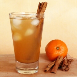 Citrus iced tea in a glass with ice
