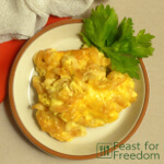 Baked mac and cheese in a dish